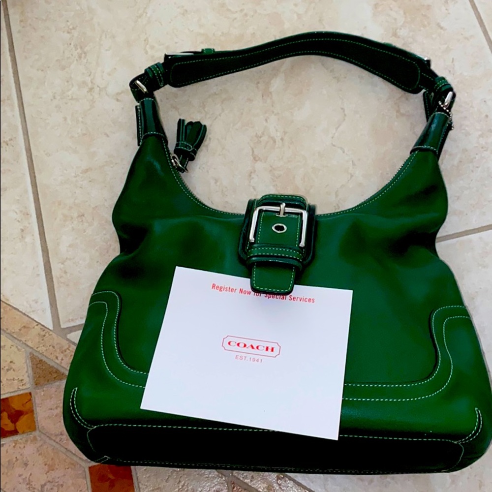 Forest Green Coach Bag